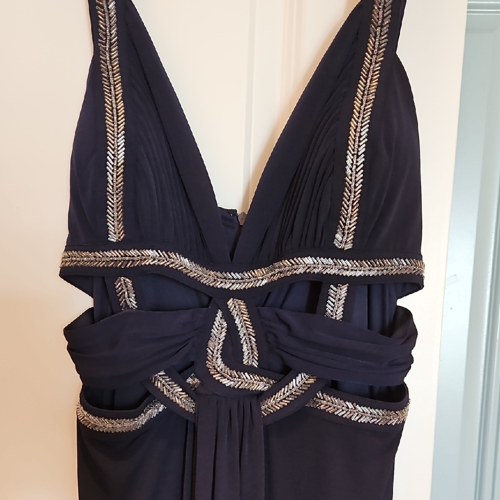 Guess Navy Formal Dress with Silver Details
